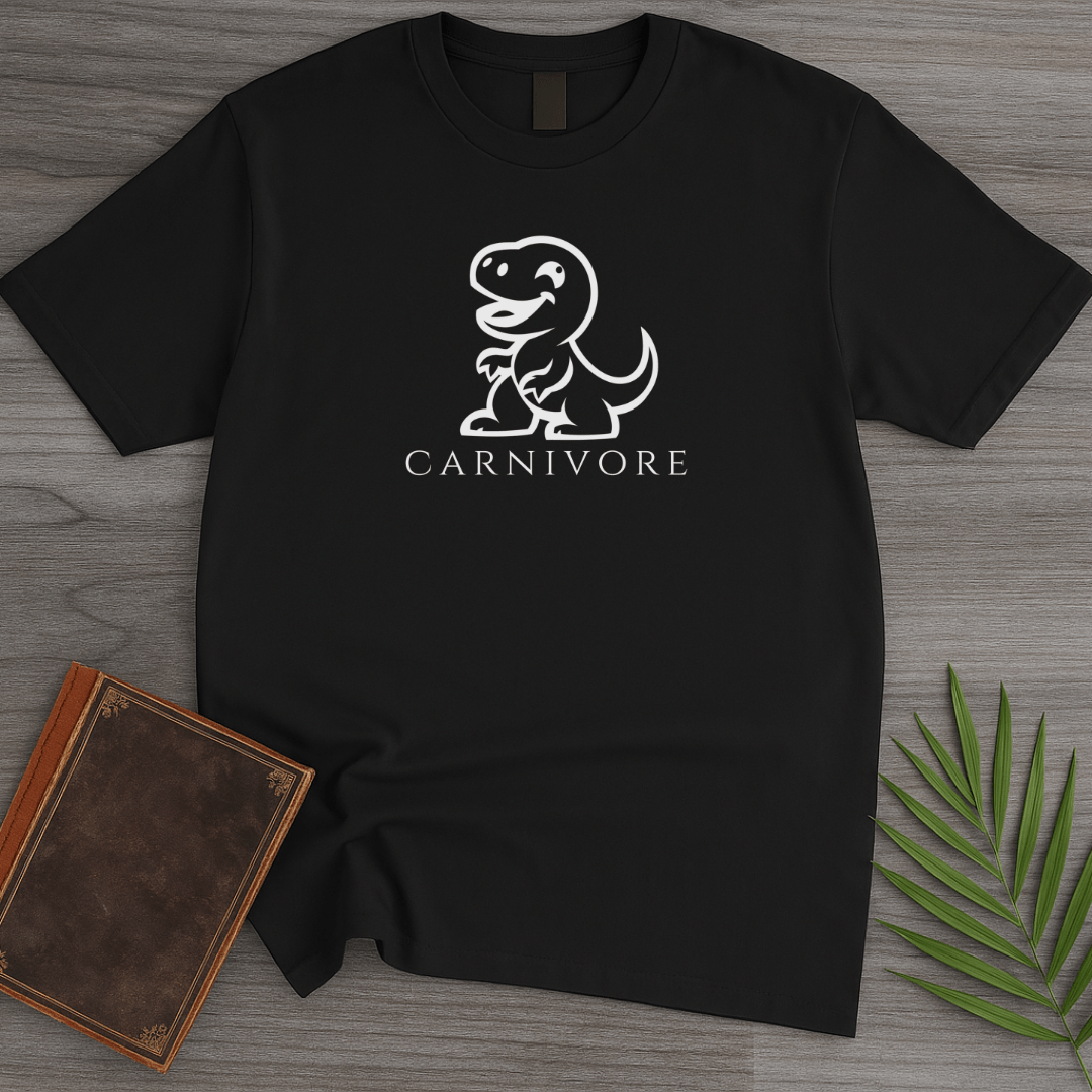 T-Shirt Black / S Cute Dinosaur Carnivore T-Shirt
