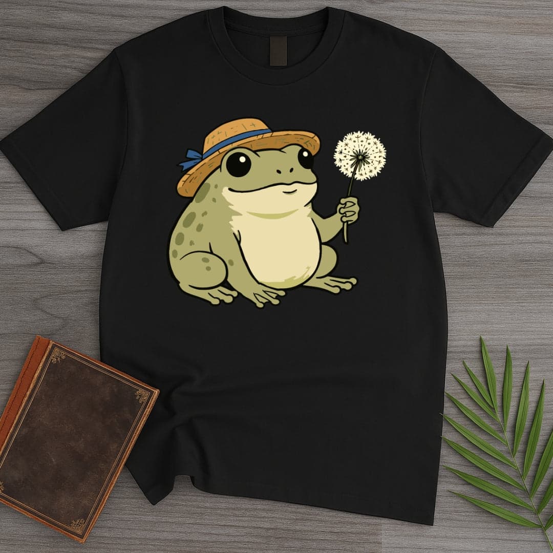T-Shirt Black / S Cute Garden Frog T-Shirt