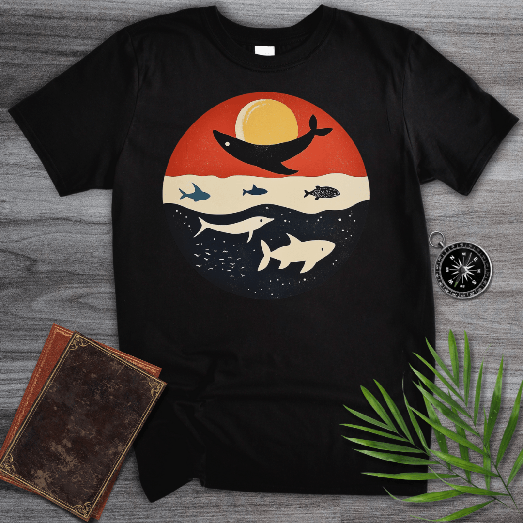 T-Shirt Black / S Cute Marine Mammals Graphic T-Shirt