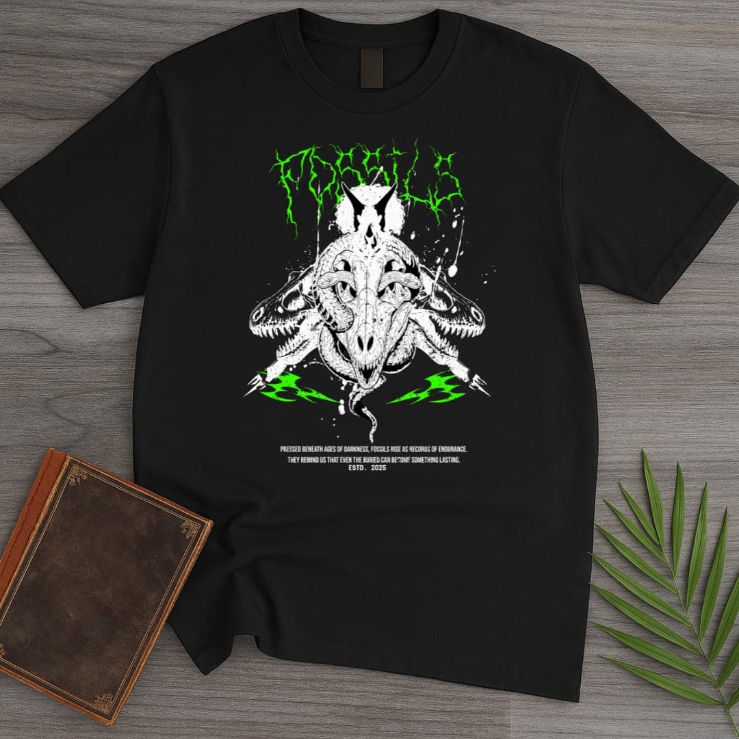 T-Shirt Black / S Deep Metal Fossils T-Shirt