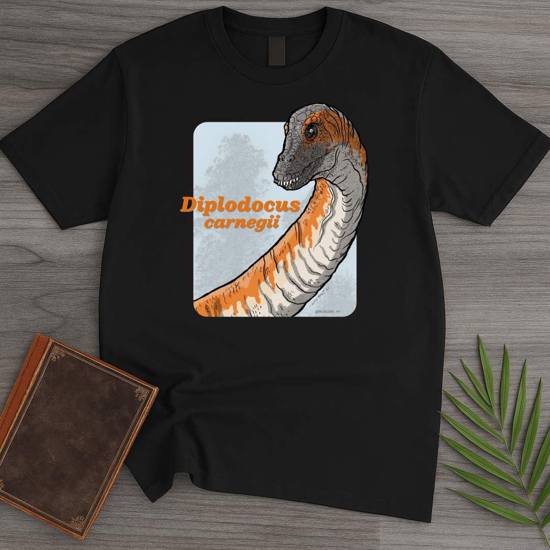 T-Shirt Black / S Diplodocus carnegii T-Shirt (palaeoden_art)