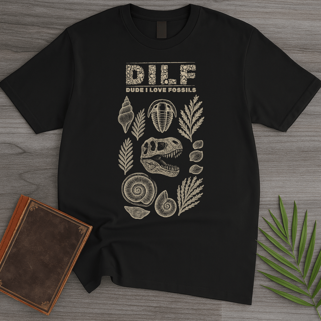 T-Shirt Black / S Dude I Love Fossils T-Shirt
