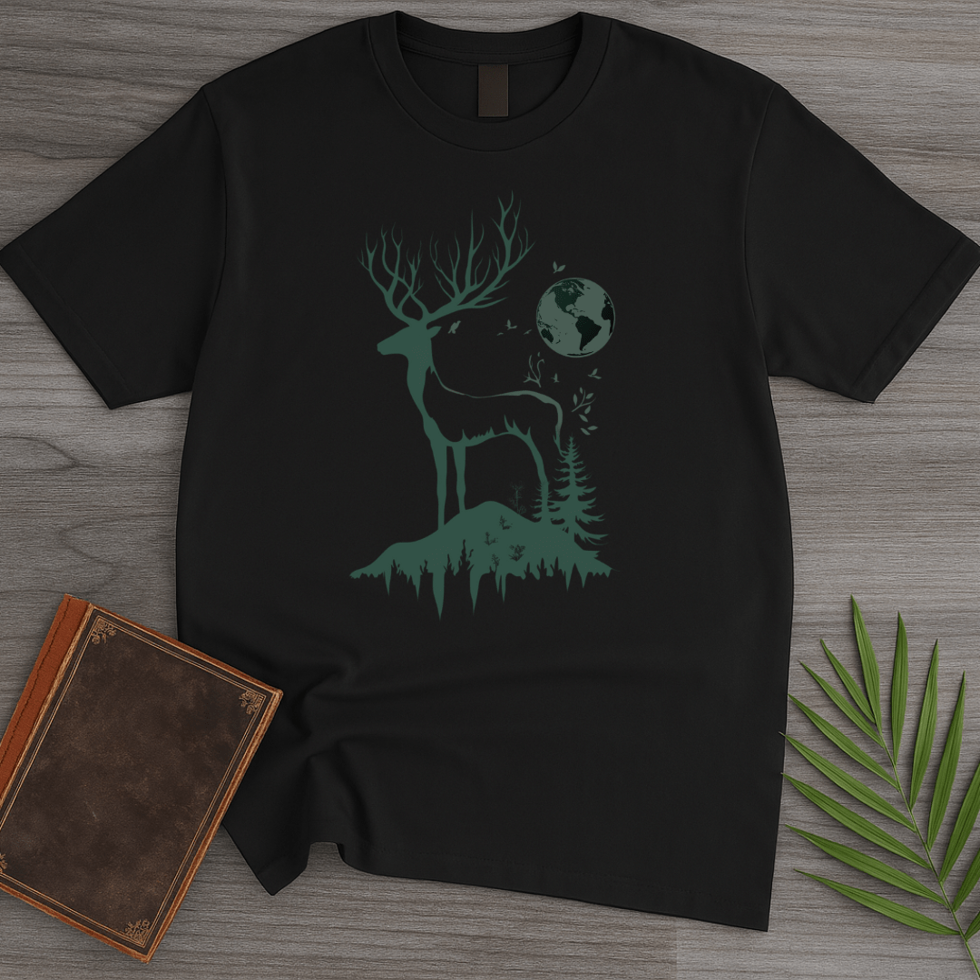 T-Shirt Black / S Earthbound Stag Spirit T-Shirt