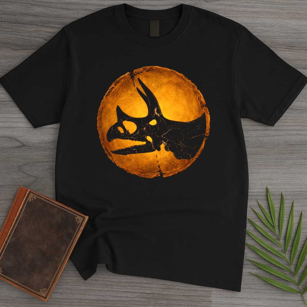 T-Shirt Black / S Emberized Triceratops T-Shirt