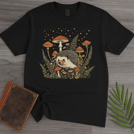 T-Shirt Black / S Enchanted Fern Hedgehog T-Shirt