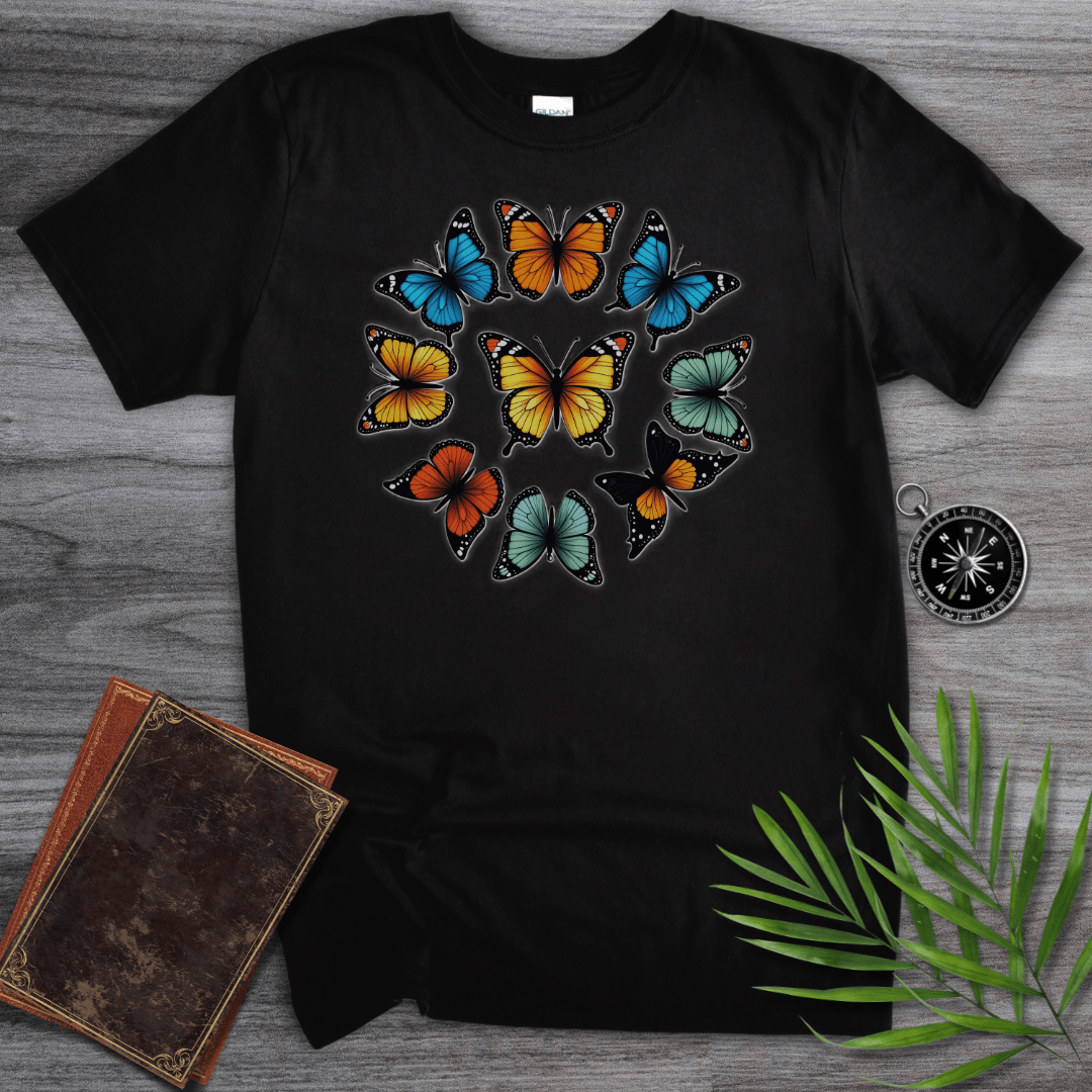 T-Shirt Black / S Entomology: Butterfly T-Shirt