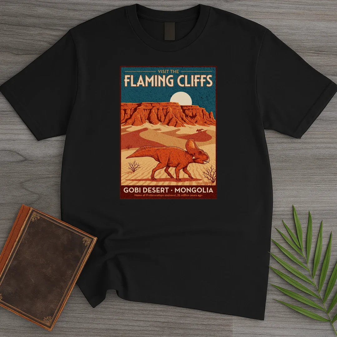 T-Shirt Black / S Flaming Cliffs Protoceratops T-Shirt