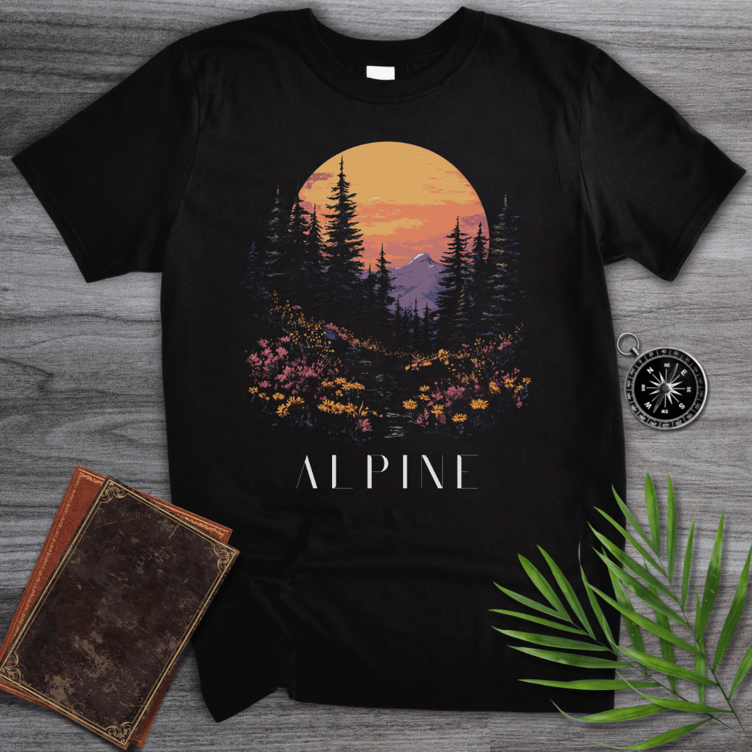 T-Shirt Black / S Floral Alpine Forest T-Shirt