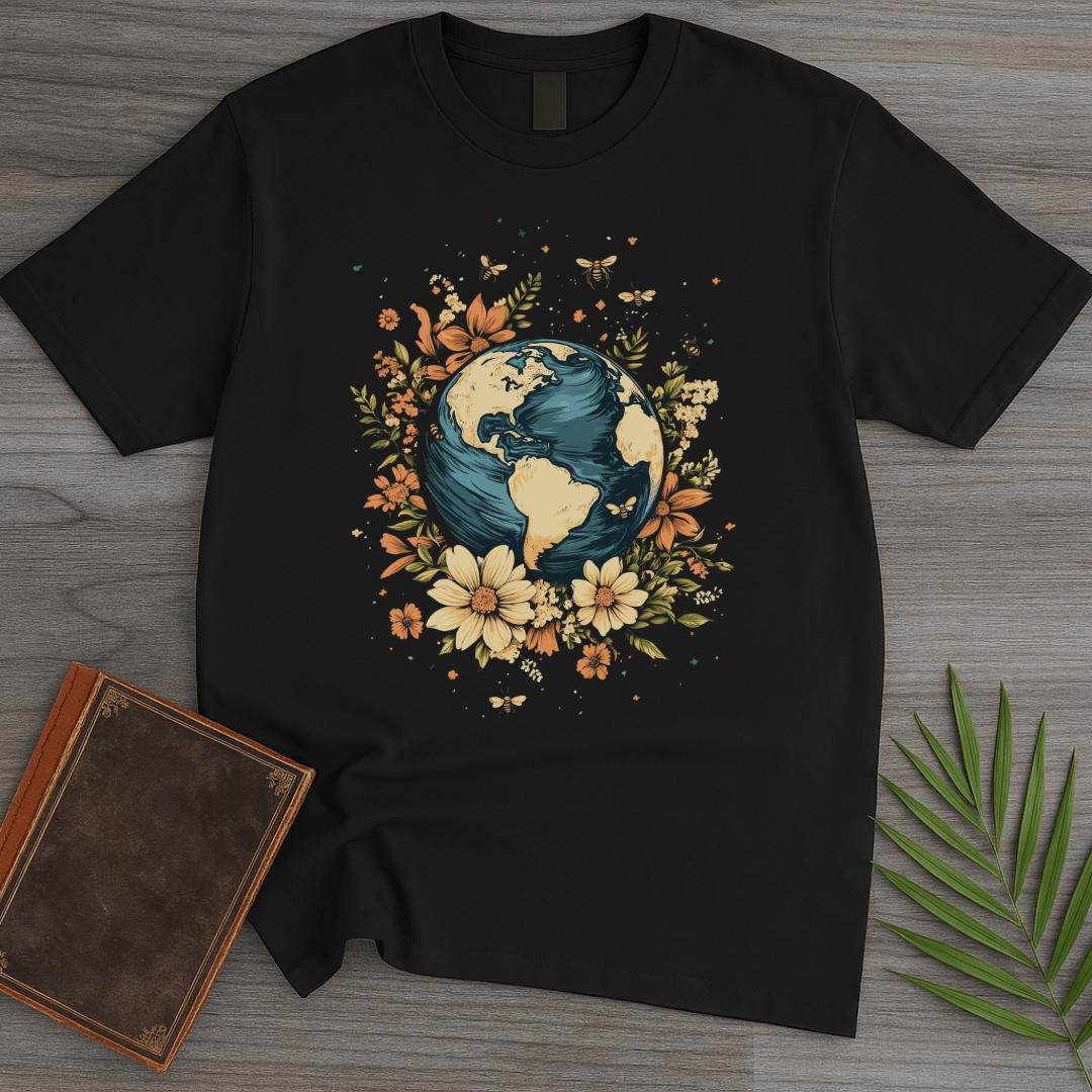 T-Shirt Black / S Floral Earth Harmony Graphic T-Shirt