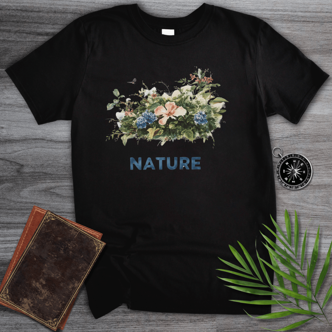 T-Shirt Black / S Floral Nature Bloom T-Shirt