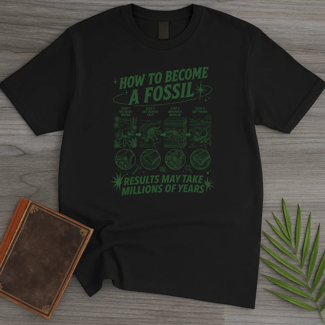 T-Shirt Black / S Fossil Recipe Triceratops T-Shirt