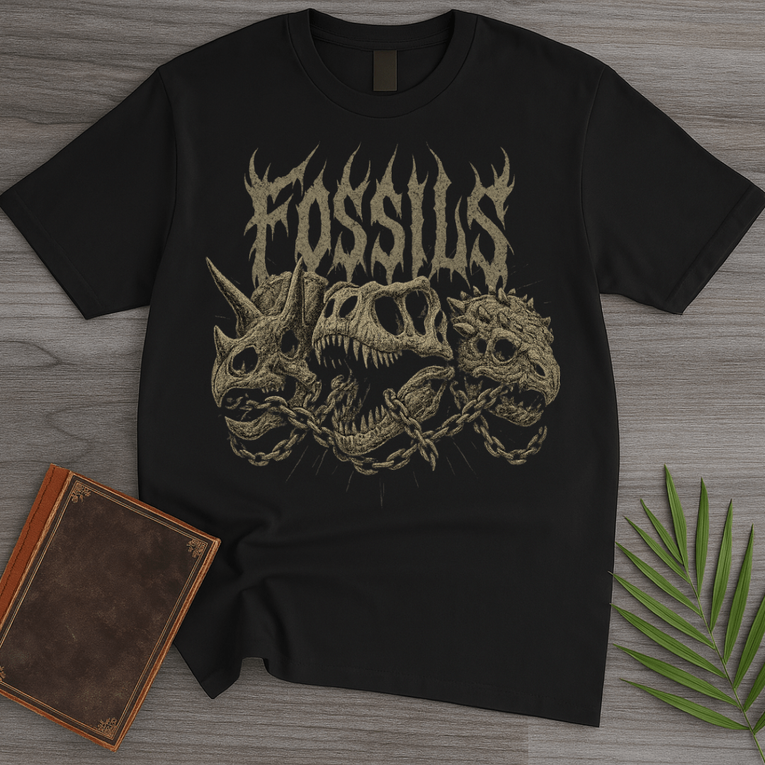 T-Shirt Black / S Fossils Metal & Chains T-Shirt