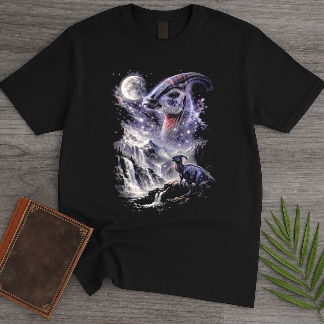 T-Shirt Black / S Galactic Parasaurolophus Night T-Shirt