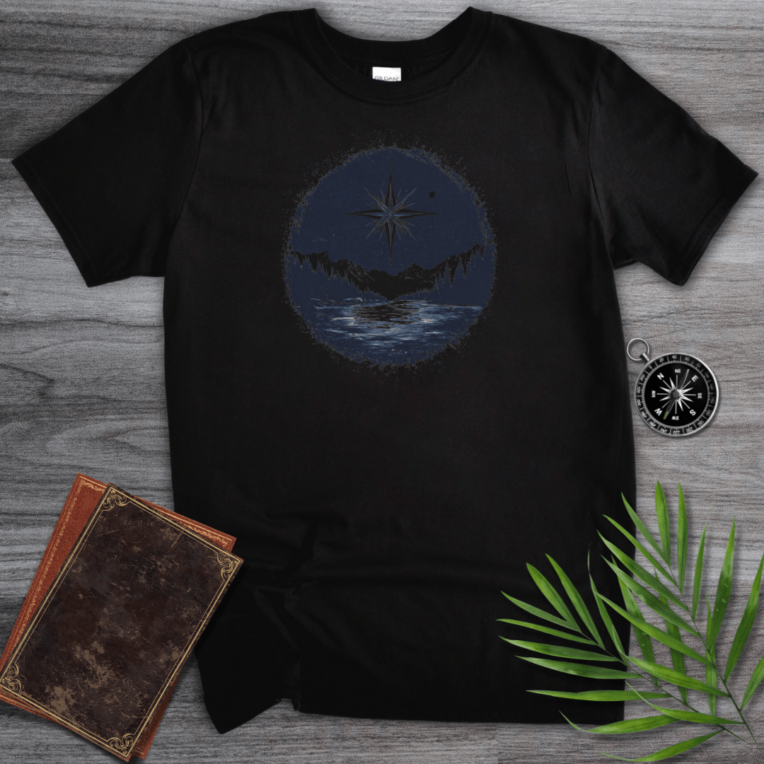 T-Shirt Black / S Geography: Compass Graphic T-Shirt