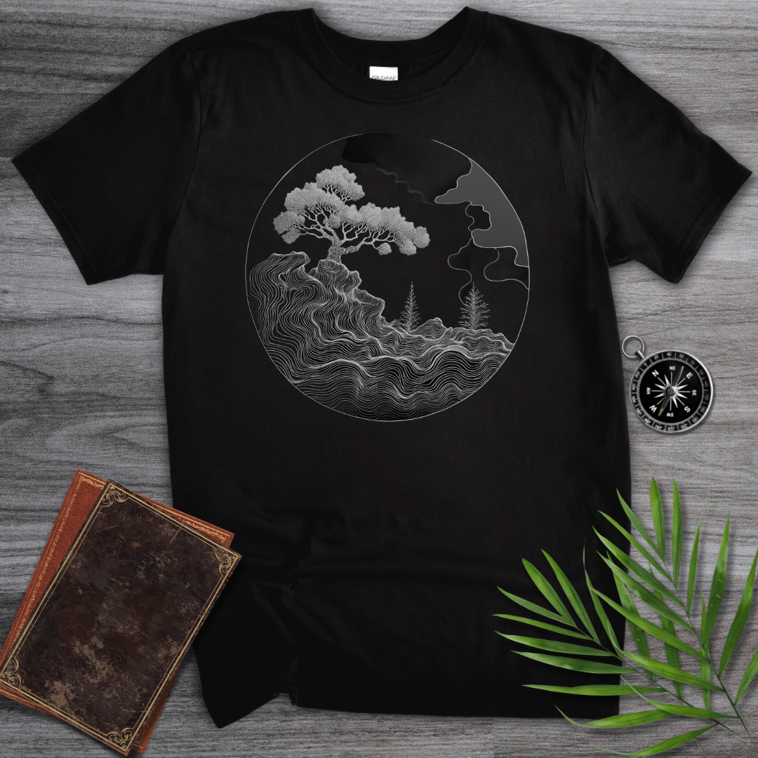 T-Shirt Black / S Geography: Earth & Environment Line Art T-Shirt