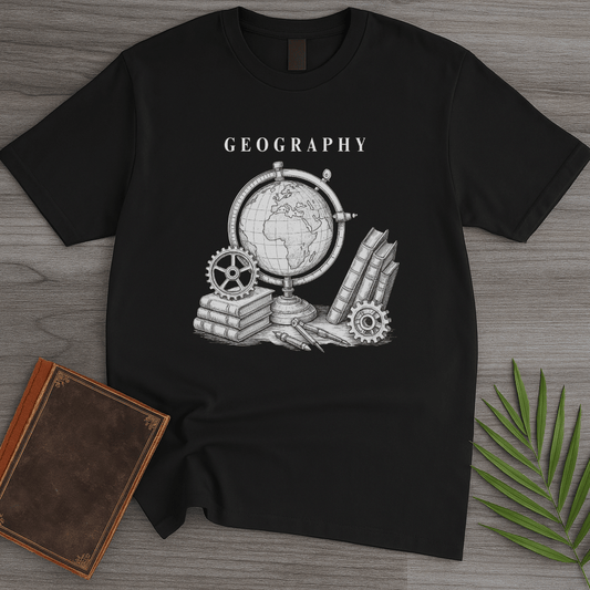 T-Shirt Black / S Geography Illustration Graphic T-Shirt