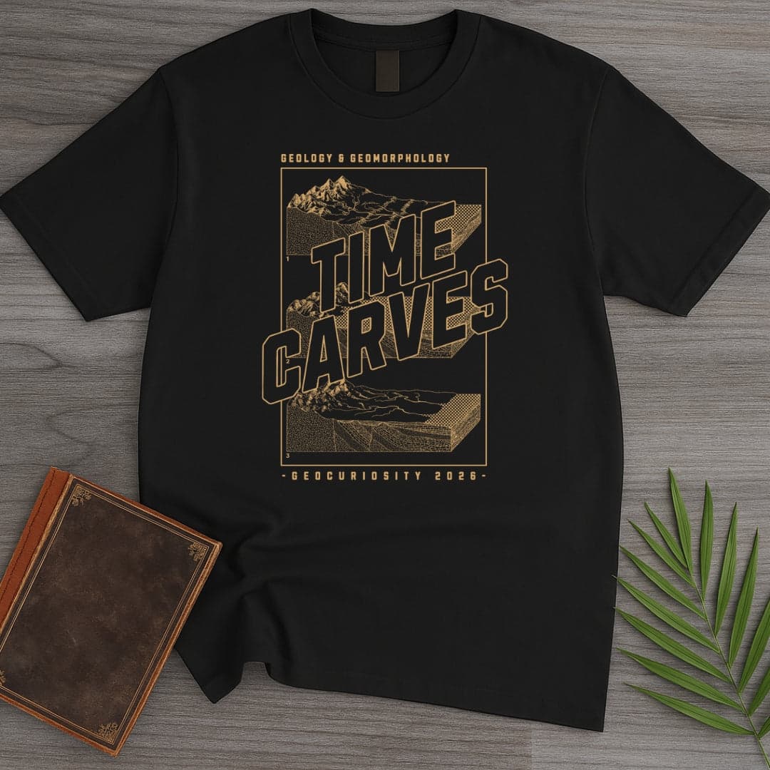 T-Shirt Black / S Geology Time Carves T-Shirt