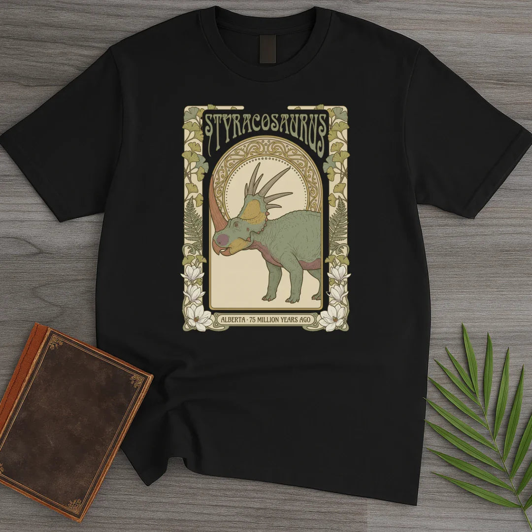T-Shirt Black / S Ginkgo Crown Styracosaurus T-Shirt