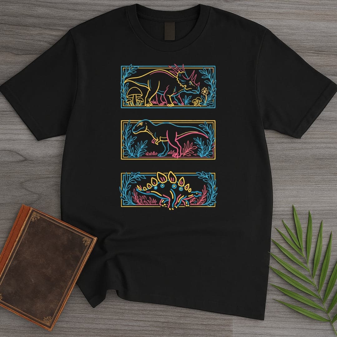 T-Shirt Black / S Glowing Dino's T-Shirt