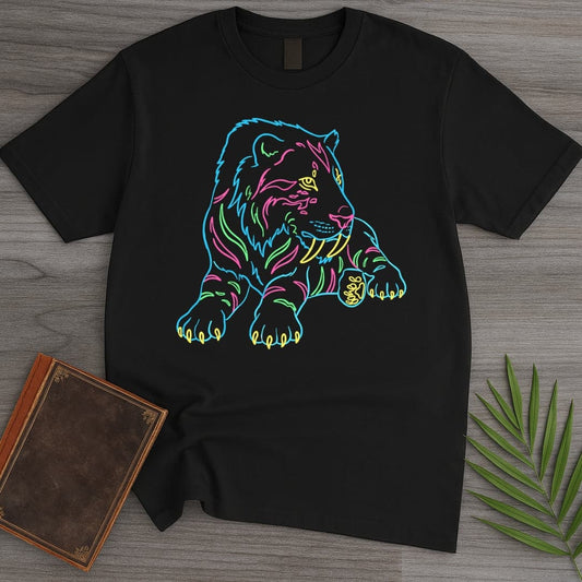 T-Shirt Black / S Glowing Saber-toothed Smilodon T-Shirt