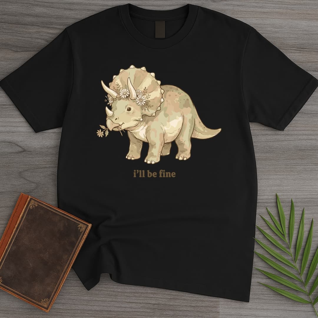 T-Shirt Black / S Grazing Triceratops T-Shirt