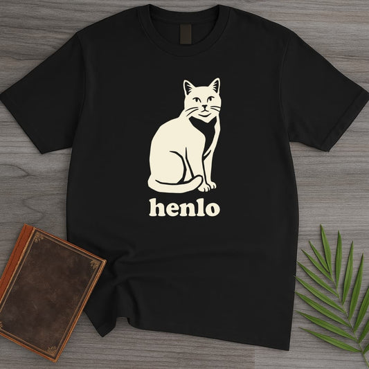 T-Shirt Black / S Henlo Cat T-Shirt