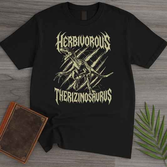 T-Shirt Black / S Herbivorous Metal Therizinosaurus T-Shirt
