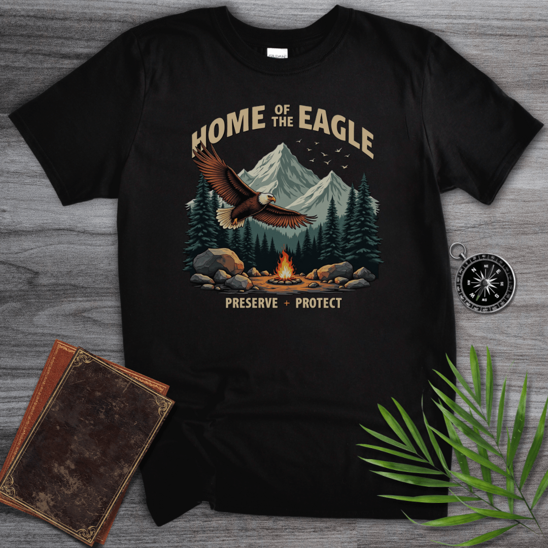 T-Shirt Black / S Home of the Eagle T-Shirt: Ecological Conservation