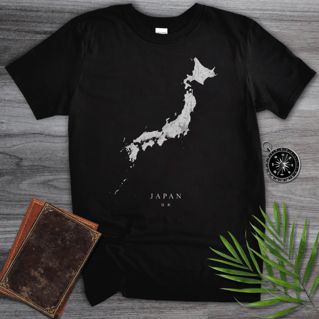 T-Shirt Black / S Japan Map T-Shirt