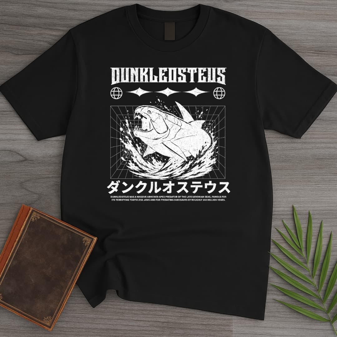 T-Shirt Black / S Japanese Dunkleosteus Streetwear T-Shirt