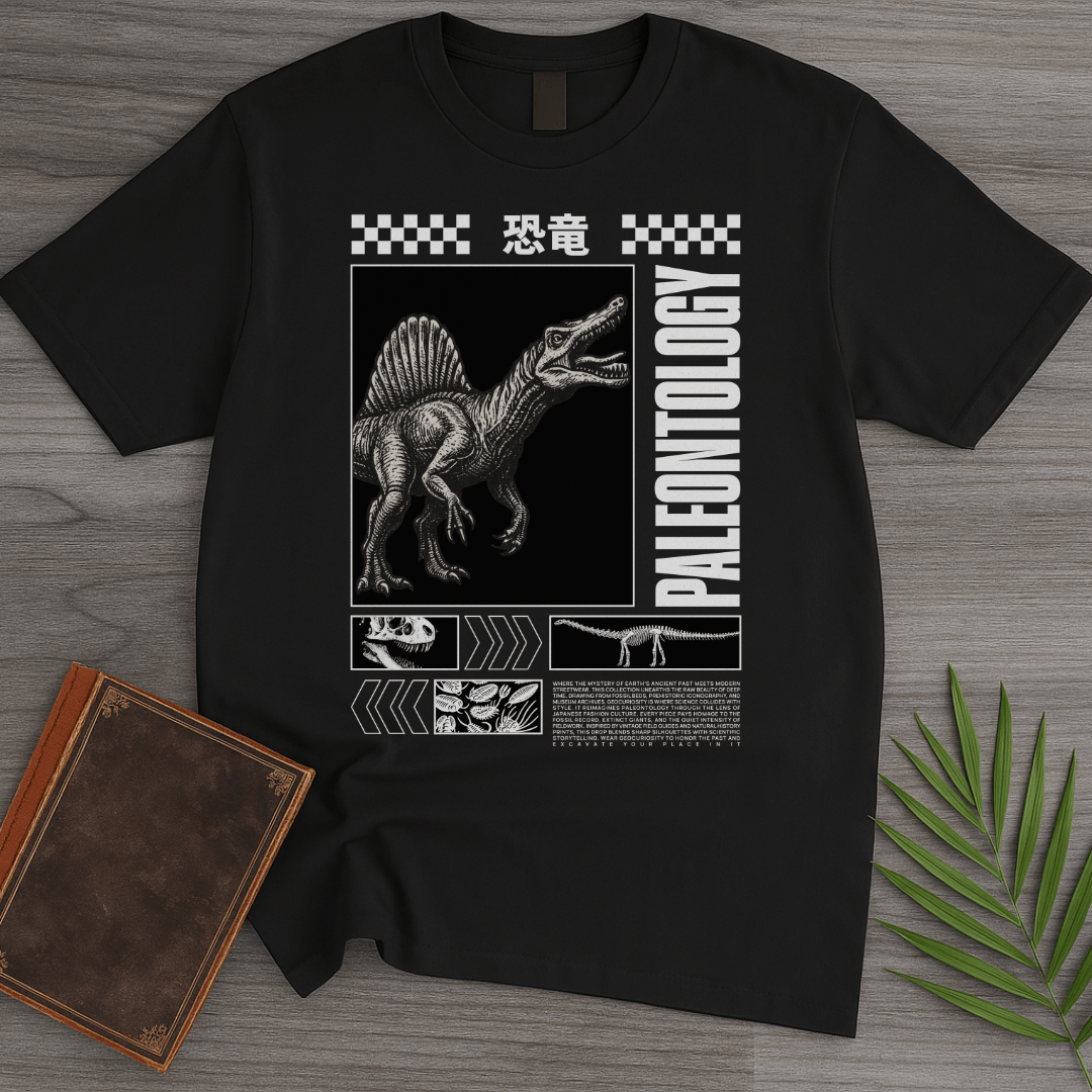T-Shirt Black / S Japanese Paleontology Streetwear T-Shirt