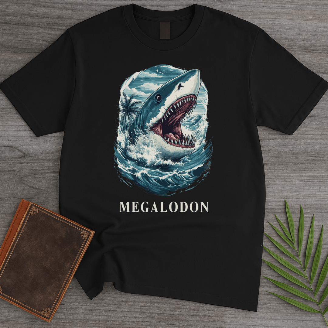 T-Shirt Black / S Jaws of History: Megalodon T-Shirt