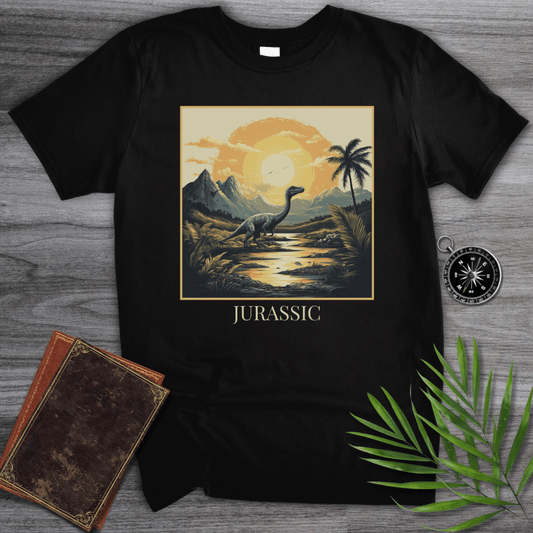 T-Shirt Black / S Jurassic Theropod at Dawn T-Shirt