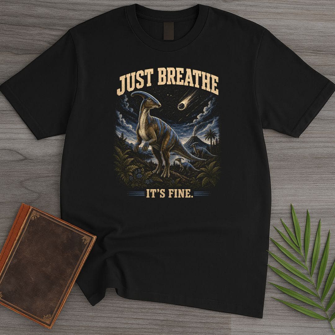 T-Shirt Black / S Just Breath Parasaurolophus T-Shirt