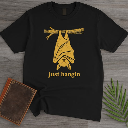T-Shirt Black / S Just Hangin Bat T-Shirt