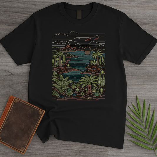 T-Shirt Black / S Linear Prehistoric Environment T-Shirt