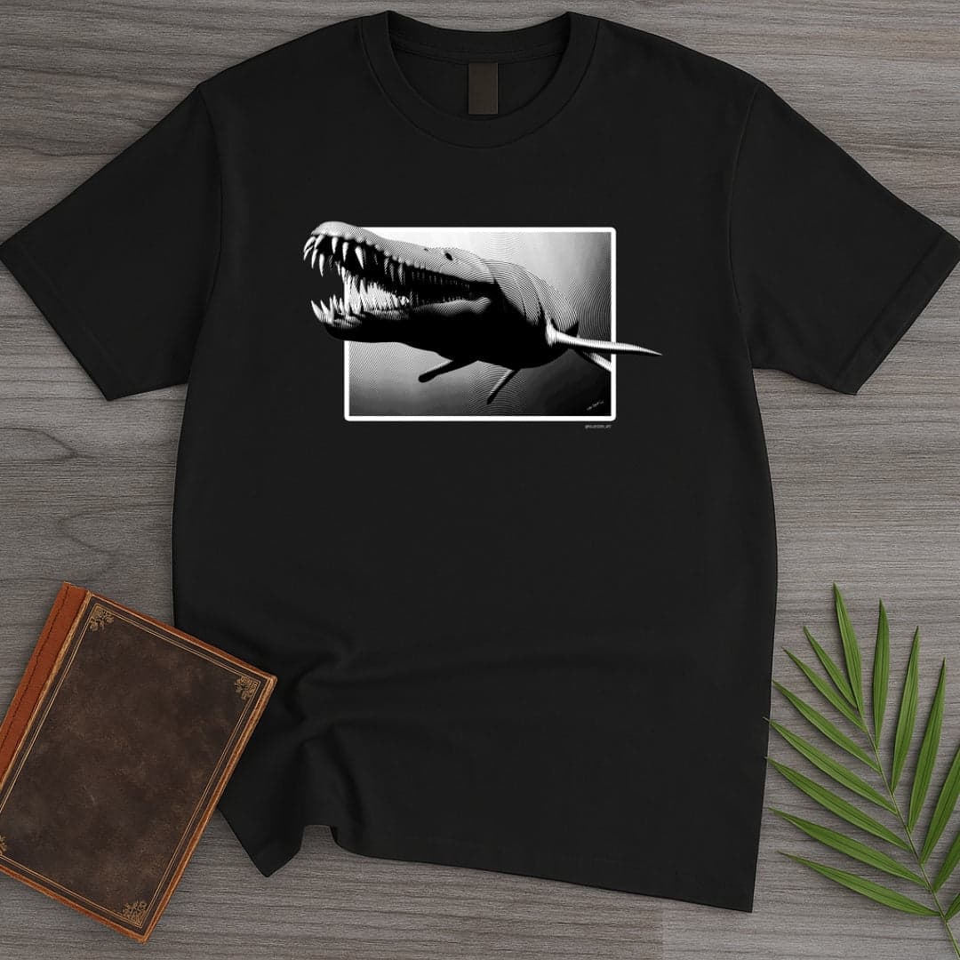 T-Shirt Black / S Liopleurodon, Short Necked Plesiosaur T-Shirt (palaeoden_art)