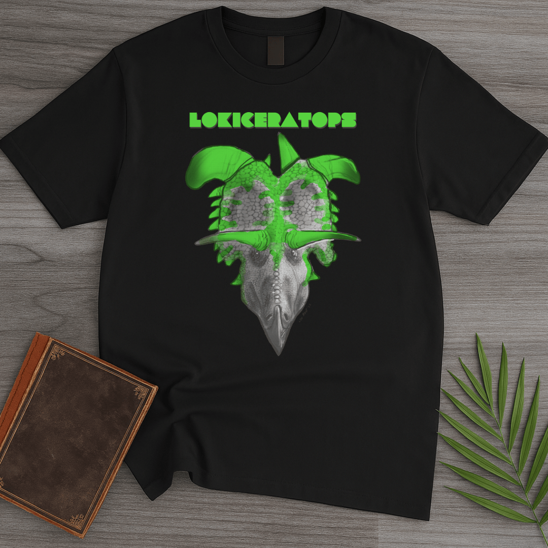T-Shirt Black / S Lokiceratops Centrosaurine Ceratopsian T-Shirt (palaeoden_art)