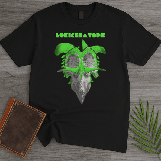 T-Shirt Black / S Lokiceratops Centrosaurine Ceratopsian T-Shirt (palaeoden_art)