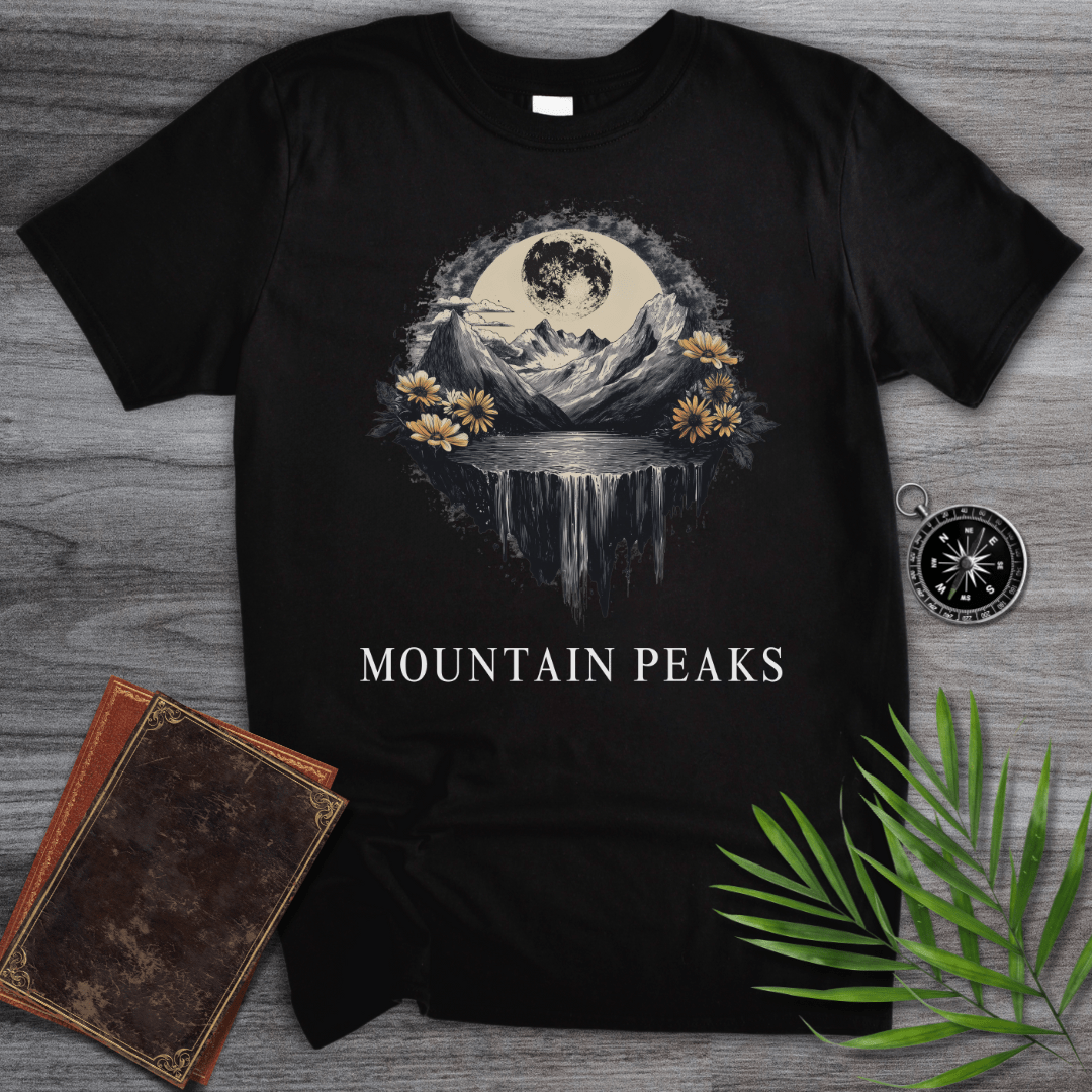 T-Shirt Black / S Lunar Mountain Peaks T-Shirt