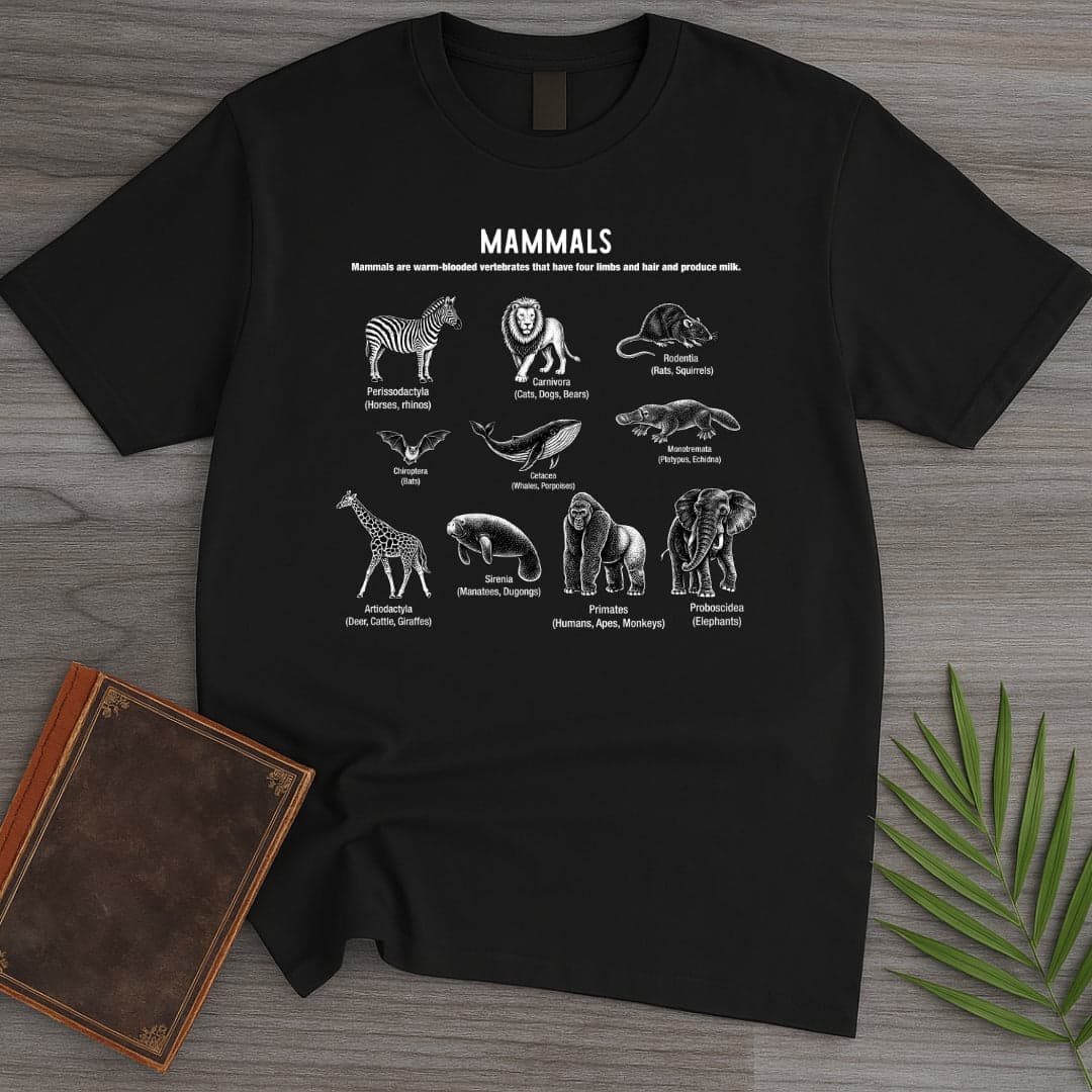 T-Shirt Black / S Mammals Education T-Shirt