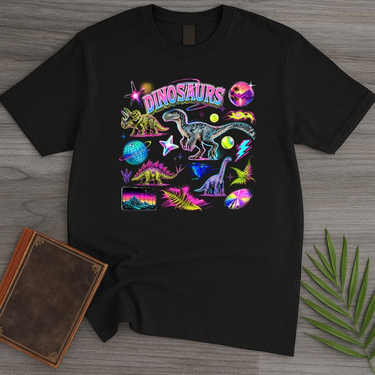 T-Shirt Black / S Maximalist Y2K Dinosaurs T-Shirt