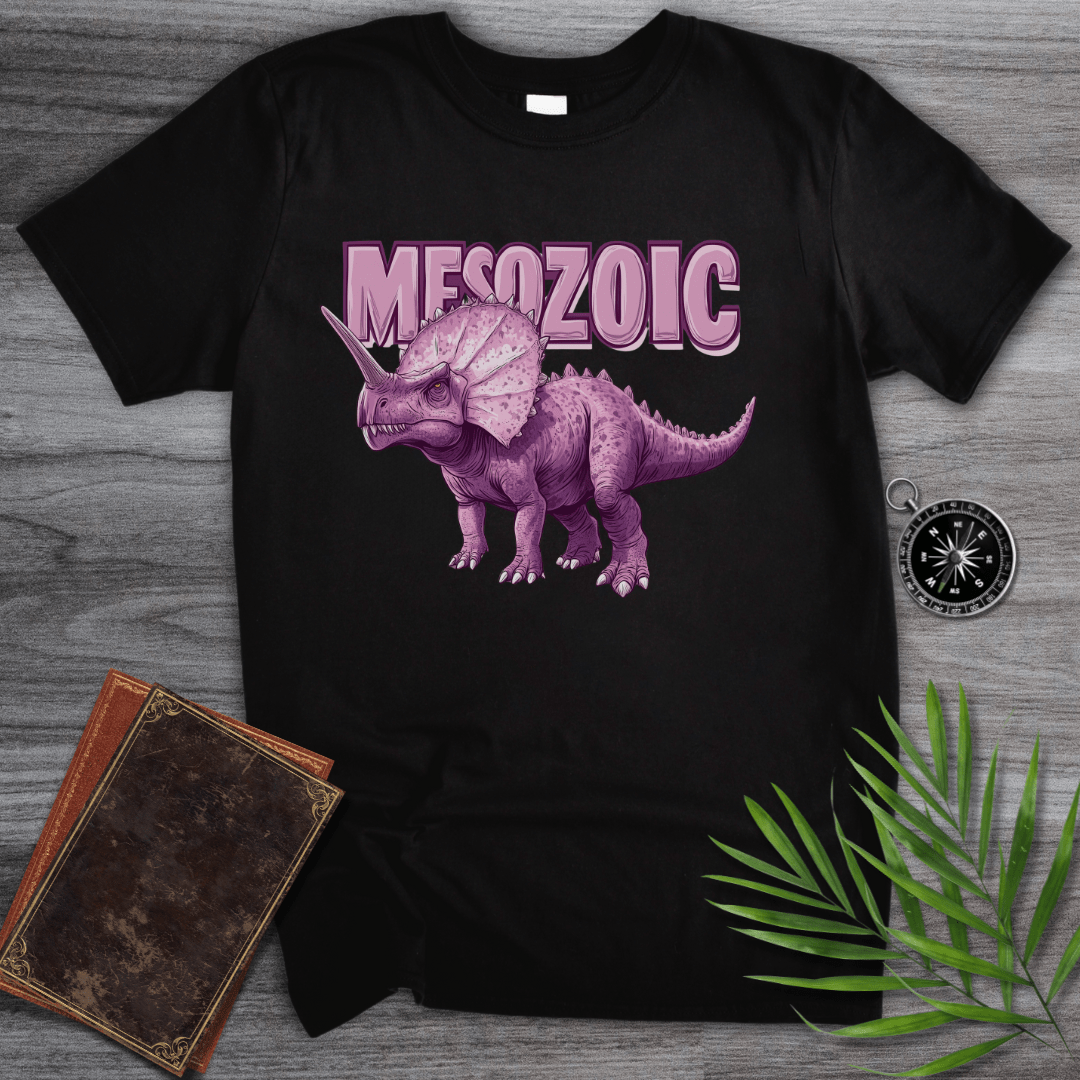 T-Shirt Black / S Mesozoic Triceratops Vintage T-Shirt