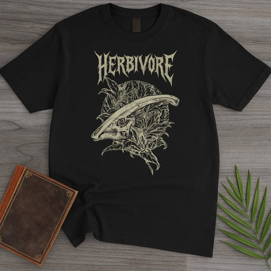 T-Shirt Black / S Metal Parasaurolophus Ferns T-Shirt