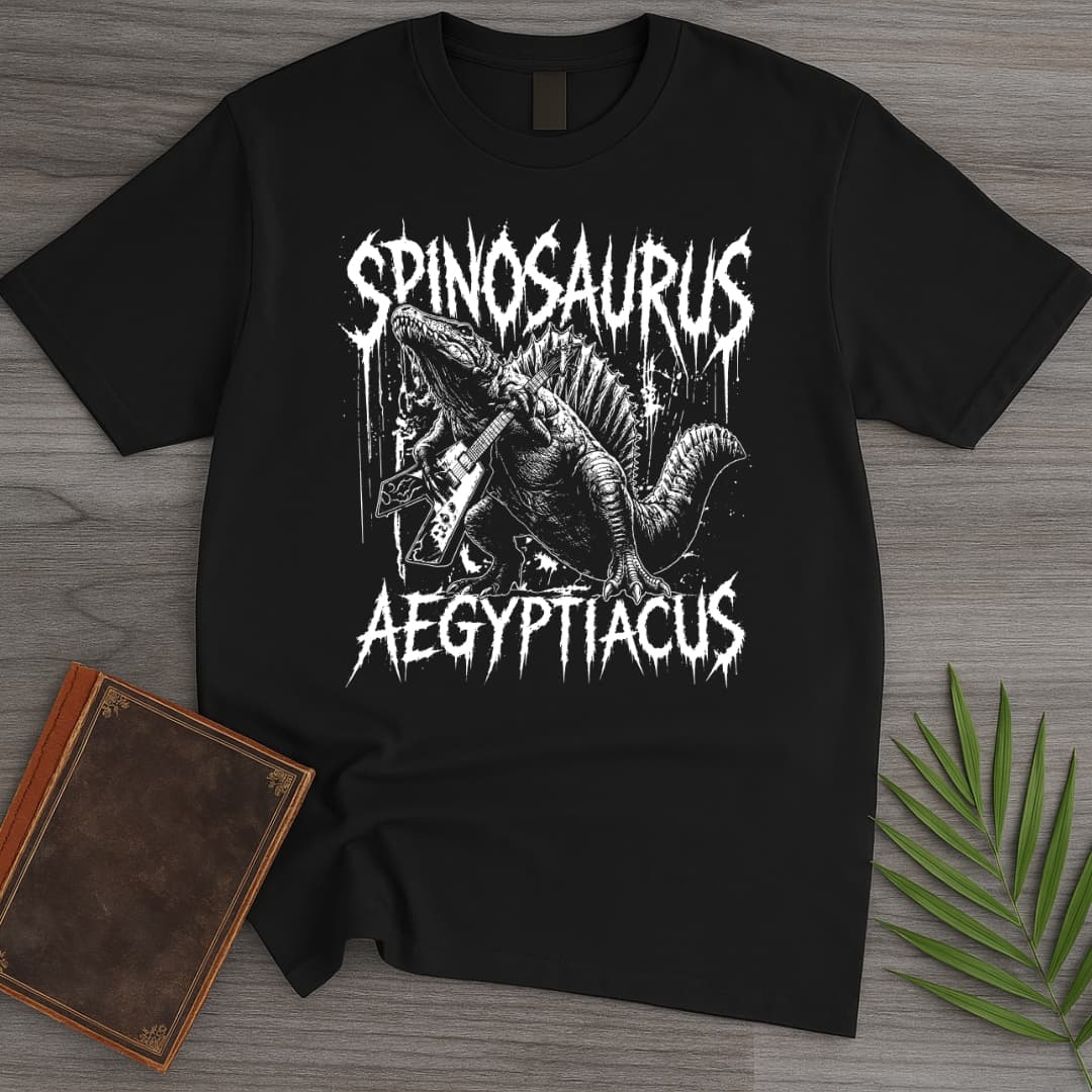 T-Shirt Black / S Metal Rockin Spinosaurus T-Shirt