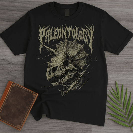 T-Shirt Black / S Metal Triceratops Skull & Chains T-Shirt