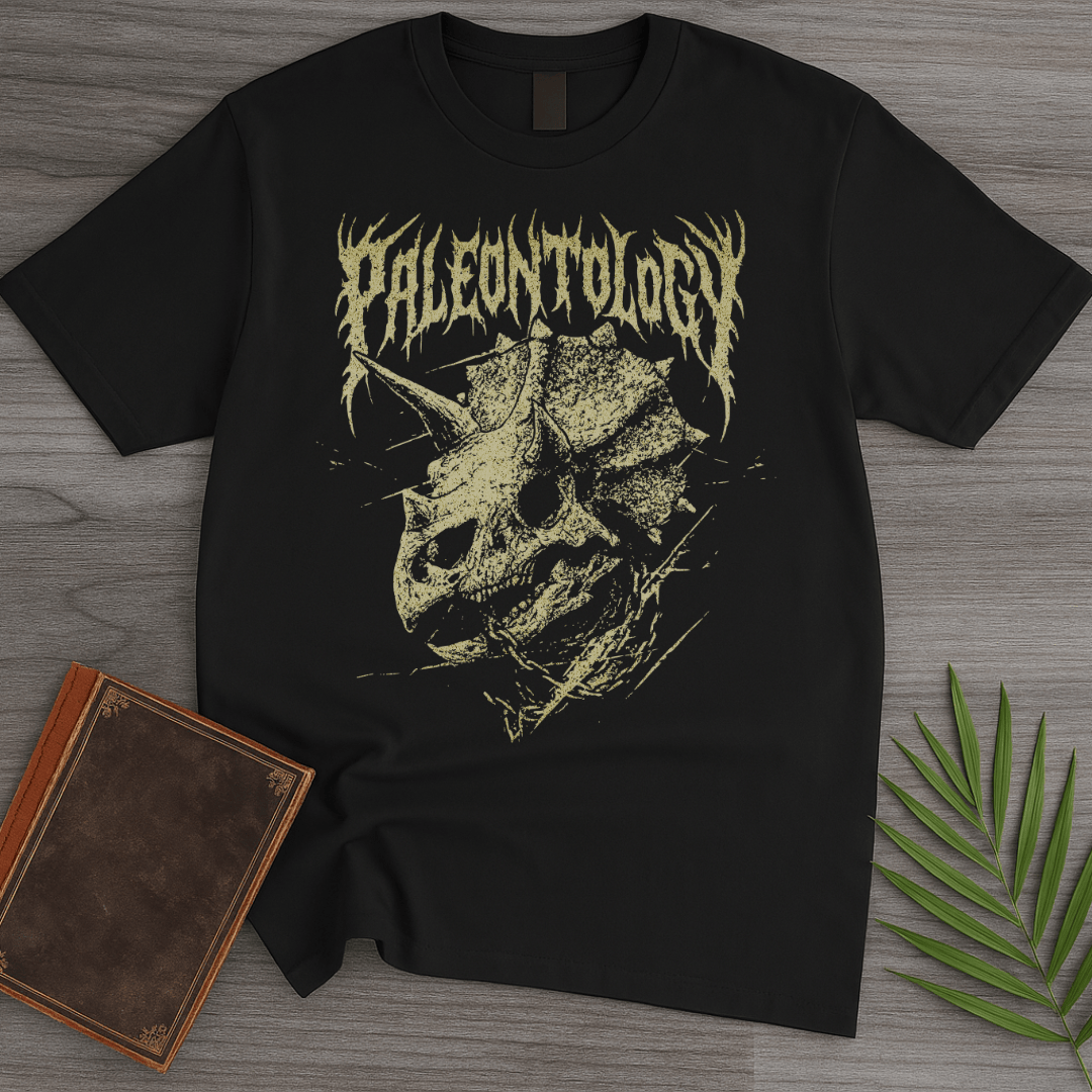 T-Shirt Black / S Metal Triceratops Skull & Chains T-Shirt