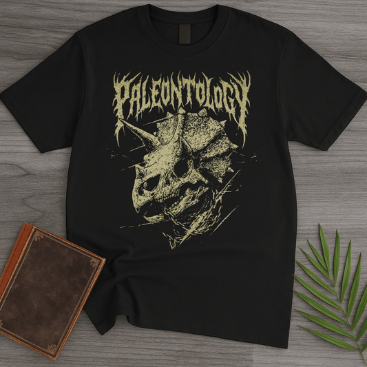 T-Shirt Black / S Metal Triceratops Skull & Chains T-Shirt