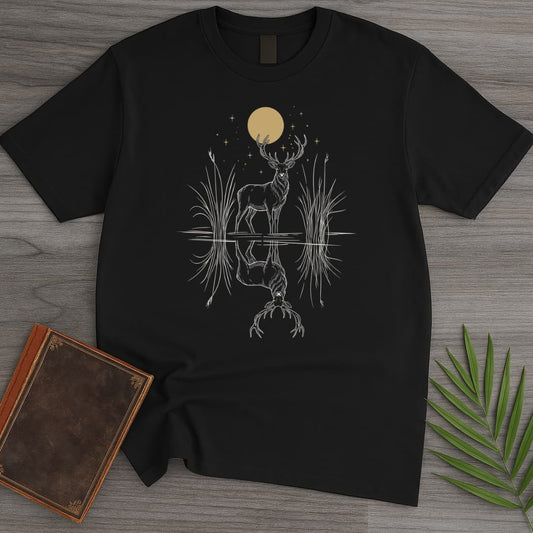 T-Shirt Black / S Midnight Mirror Stag T-Shirt