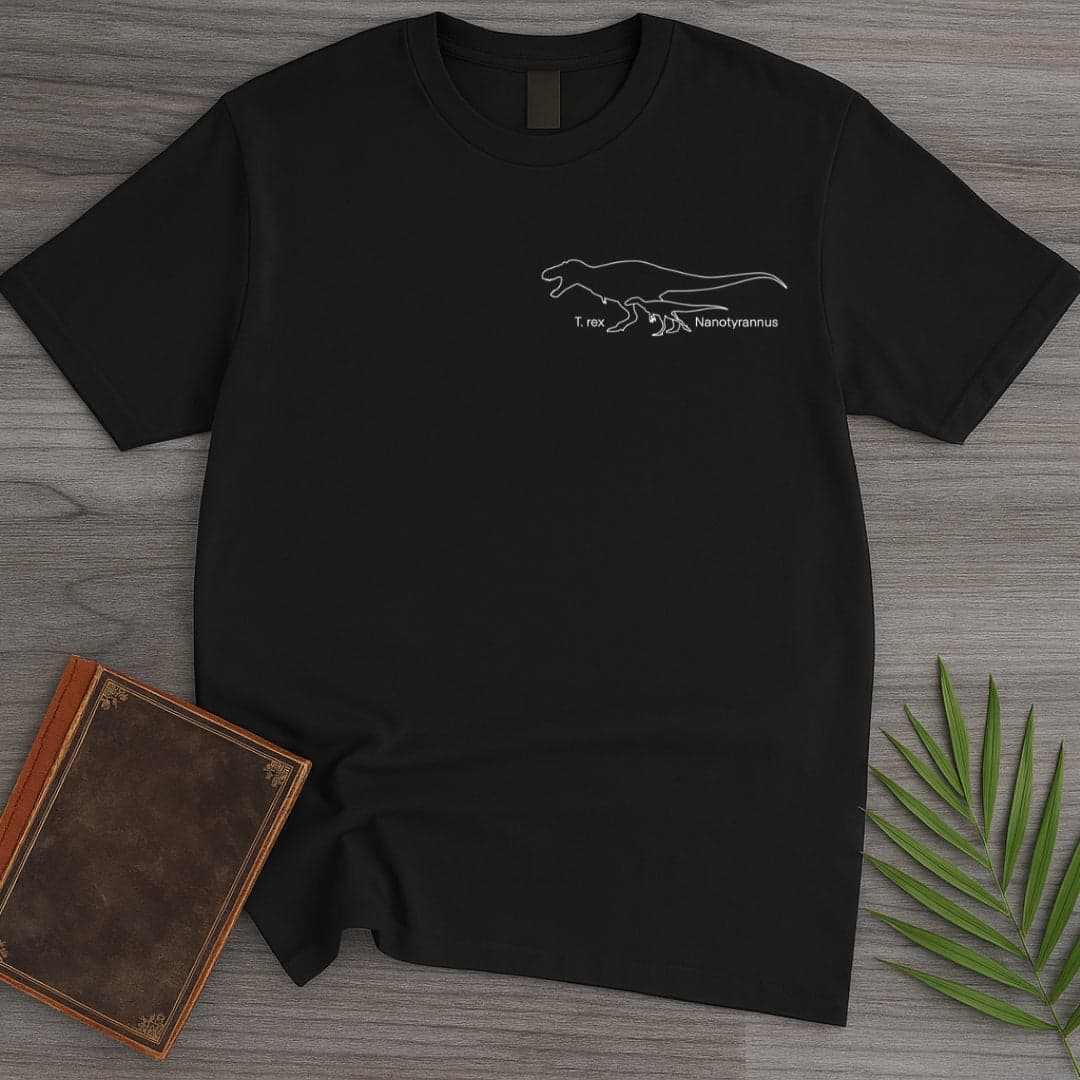 T-Shirt Black / S Minimalist Nanotyrannus Lineart T-Shirt